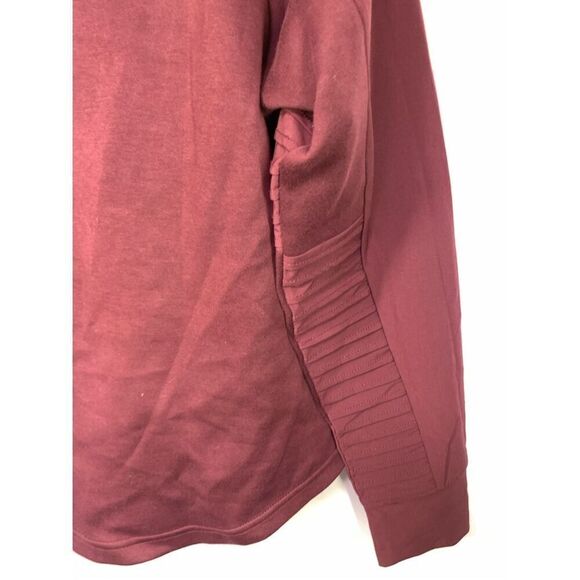 -1. Puma Women's Keep You Dry Cropped Pullover Sweatshirt Hoodie Maroon Size XL - Picture 7 of 11